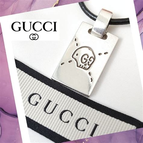 gucci ゴースト ネックレス|グッチ シルバージュエリーネックレス .